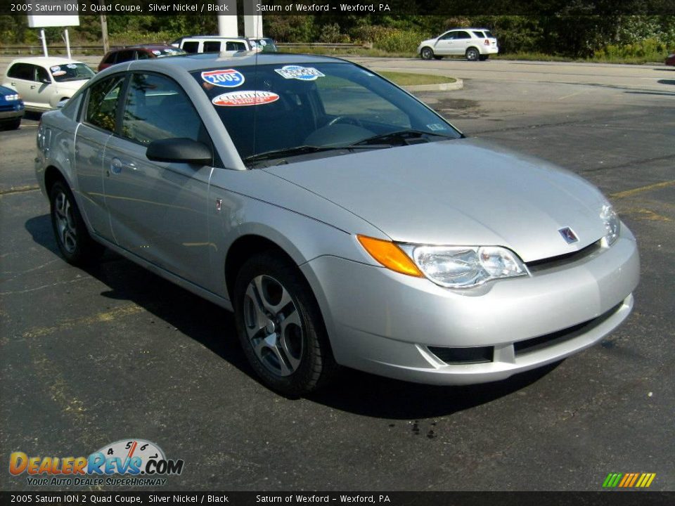 2005 Saturn ION 2 Quad Coupe Silver Nickel / Black Photo #6