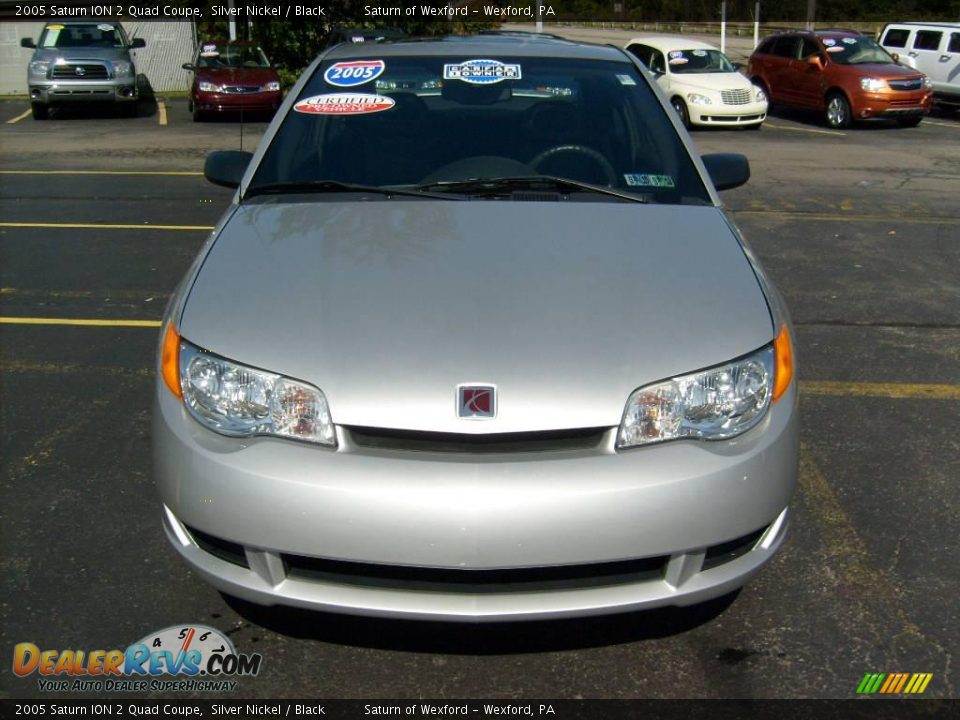 2005 Saturn ION 2 Quad Coupe Silver Nickel / Black Photo #7