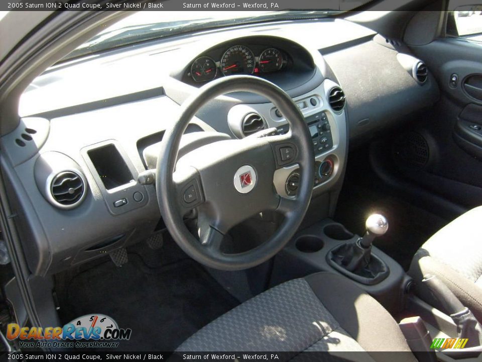 2005 Saturn ION 2 Quad Coupe Silver Nickel / Black Photo #11