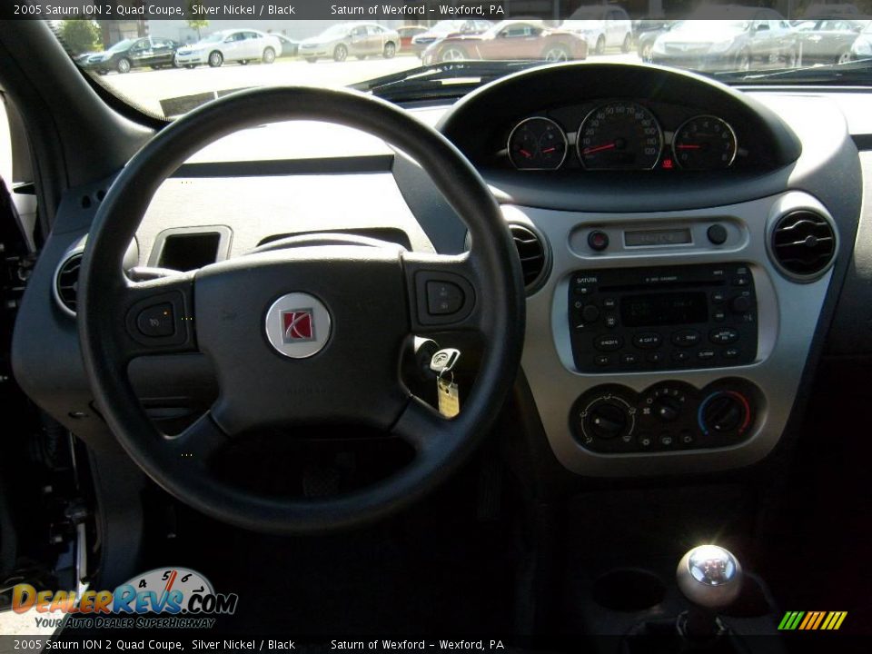 2005 Saturn ION 2 Quad Coupe Silver Nickel / Black Photo #15