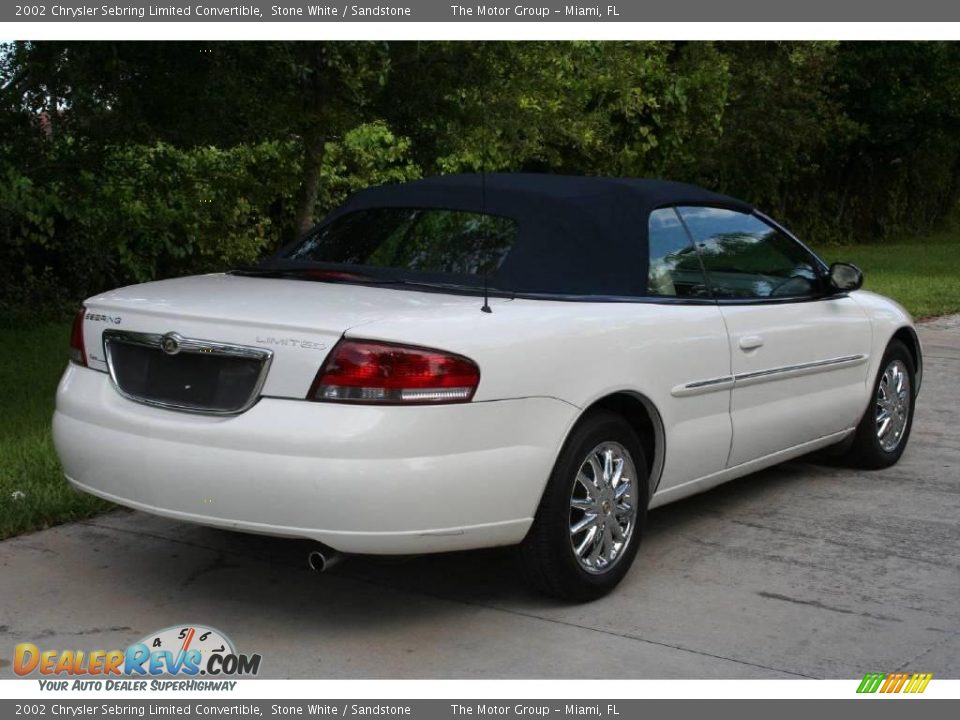 2002 Chrysler Sebring Limited Convertible Stone White / Sandstone Photo #11