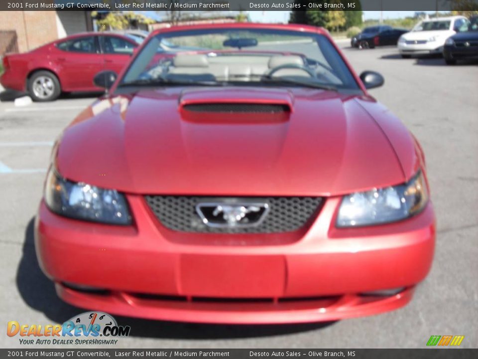 2001 Ford Mustang GT Convertible Laser Red Metallic / Medium Parchment Photo #5