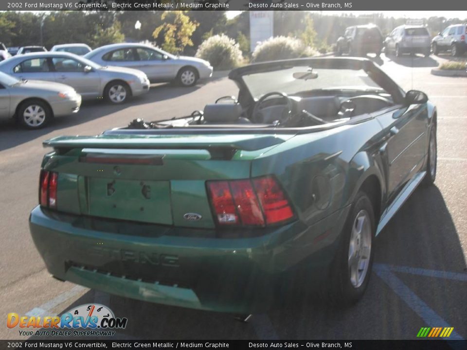 2002 Ford Mustang V6 Convertible Electric Green Metallic / Medium Graphite Photo #8