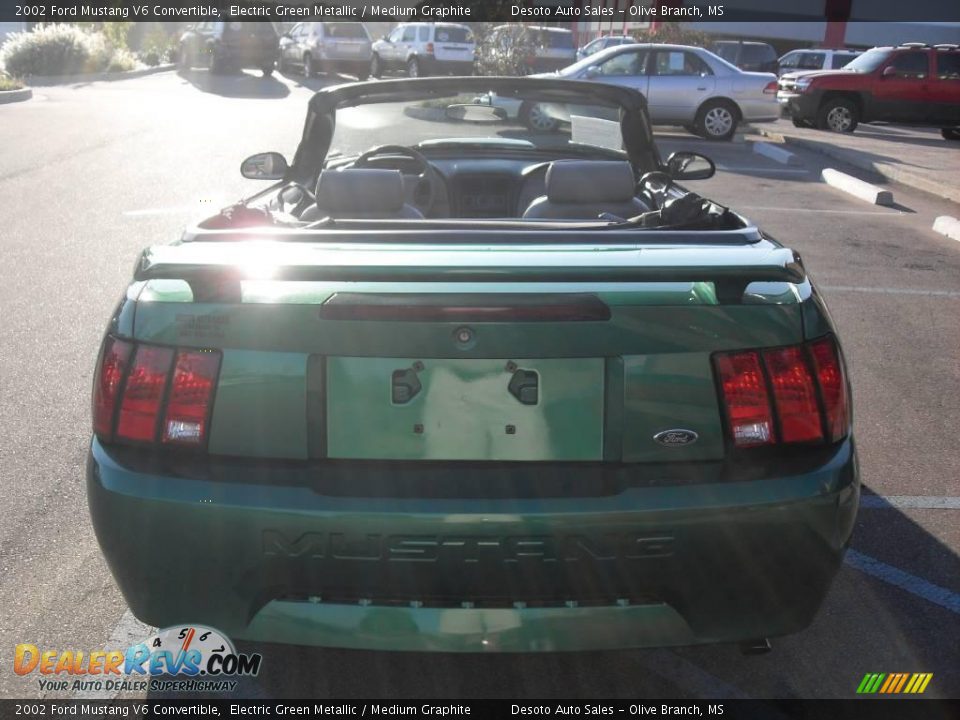 2002 Ford Mustang V6 Convertible Electric Green Metallic / Medium Graphite Photo #9