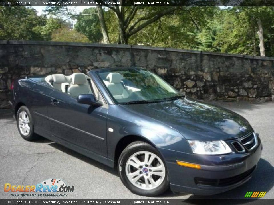 2007 Saab 9-3 2.0T Convertible Nocturne Blue Metallic / Parchment Photo #1