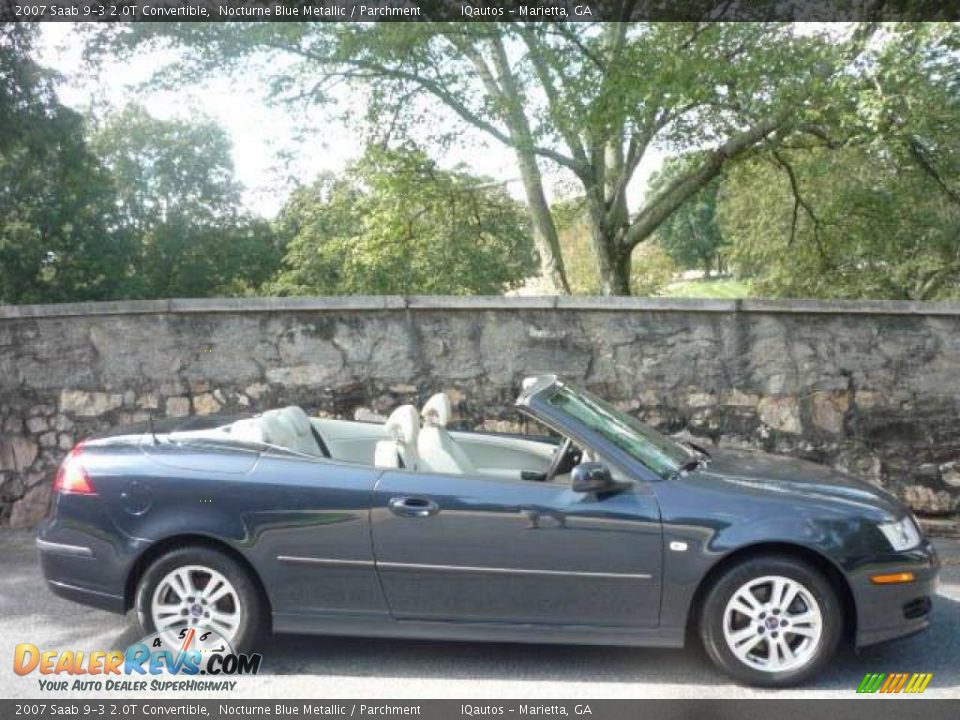 2007 Saab 9-3 2.0T Convertible Nocturne Blue Metallic / Parchment Photo #2
