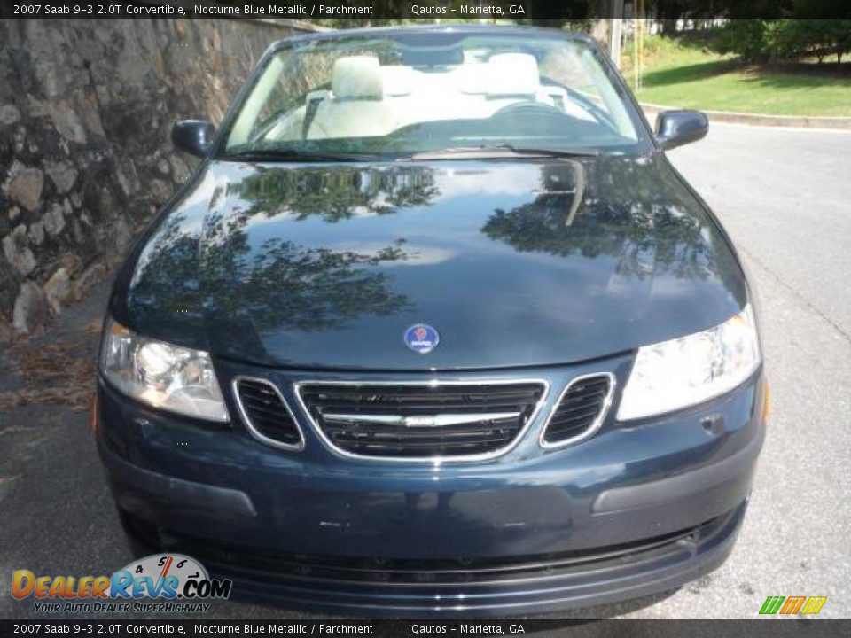 2007 Saab 9-3 2.0T Convertible Nocturne Blue Metallic / Parchment Photo #3