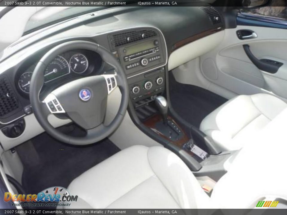 2007 Saab 9-3 2.0T Convertible Nocturne Blue Metallic / Parchment Photo #7