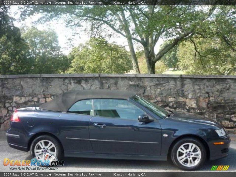 2007 Saab 9-3 2.0T Convertible Nocturne Blue Metallic / Parchment Photo #10