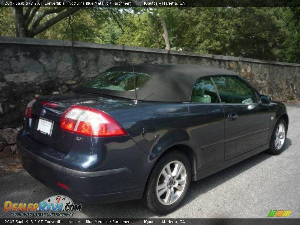 2007 Saab 9-3 2.0T Convertible Nocturne Blue Metallic / Parchment Photo #13