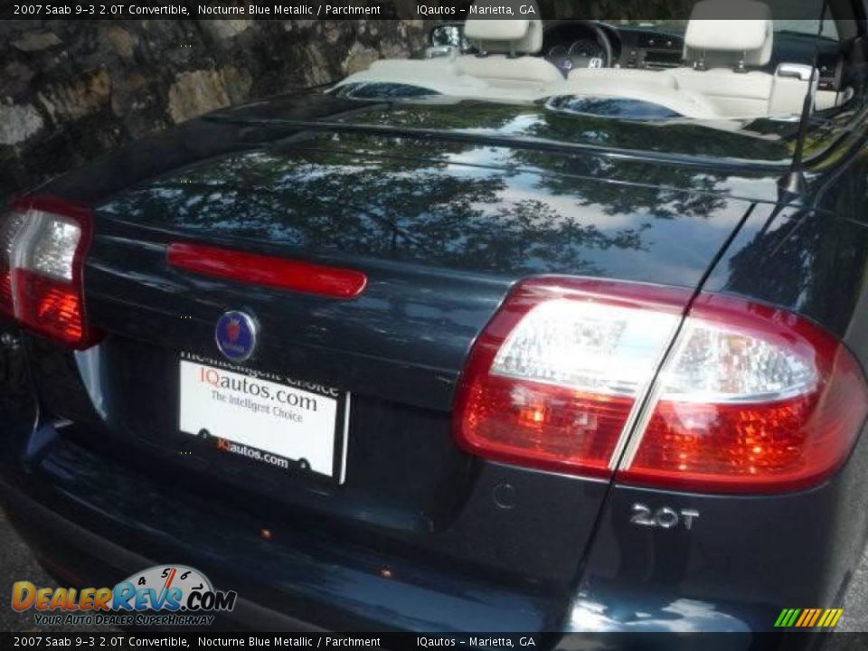 2007 Saab 9-3 2.0T Convertible Nocturne Blue Metallic / Parchment Photo #14
