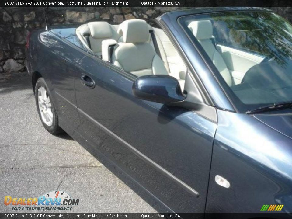 2007 Saab 9-3 2.0T Convertible Nocturne Blue Metallic / Parchment Photo #15