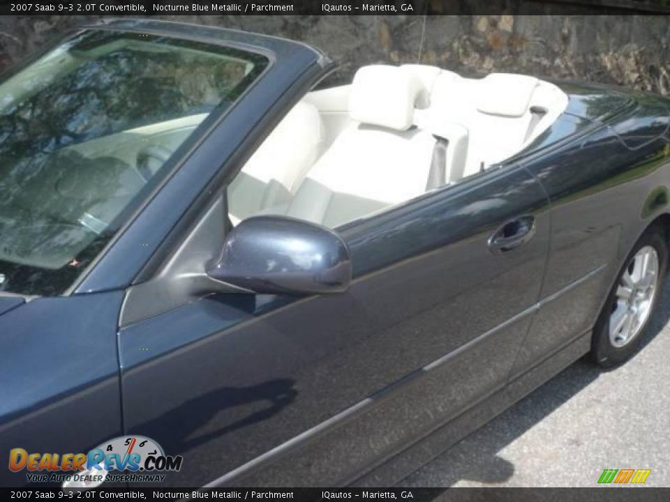 2007 Saab 9-3 2.0T Convertible Nocturne Blue Metallic / Parchment Photo #16