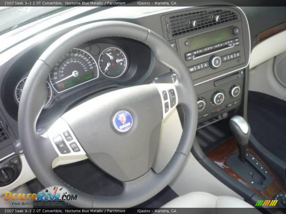2007 Saab 9-3 2.0T Convertible Nocturne Blue Metallic / Parchment Photo #17