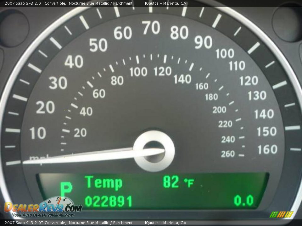 2007 Saab 9-3 2.0T Convertible Nocturne Blue Metallic / Parchment Photo #18