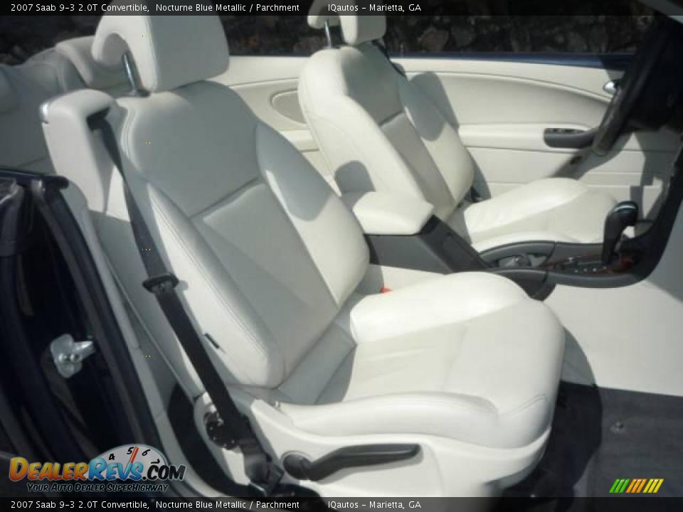 2007 Saab 9-3 2.0T Convertible Nocturne Blue Metallic / Parchment Photo #21