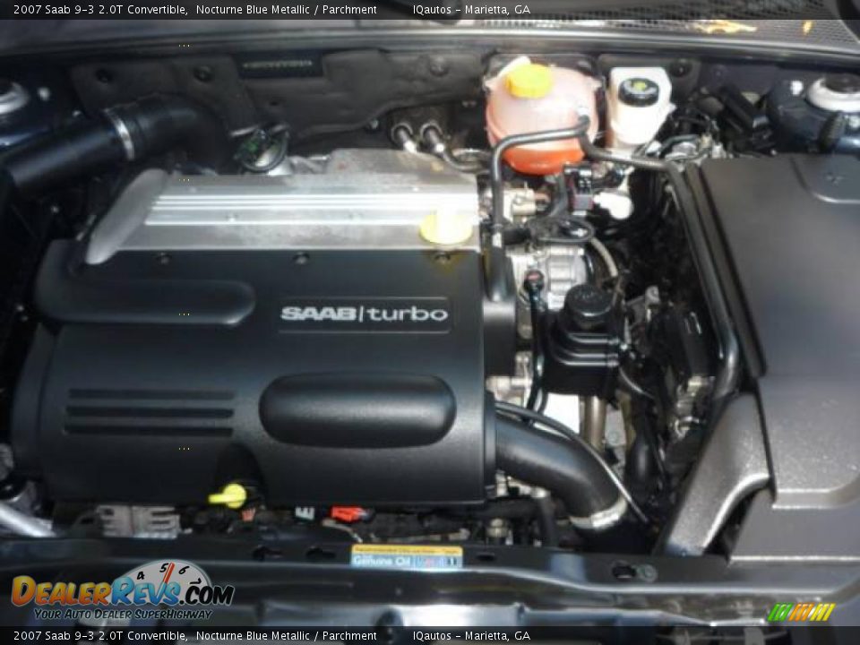 2007 Saab 9-3 2.0T Convertible Nocturne Blue Metallic / Parchment Photo #24