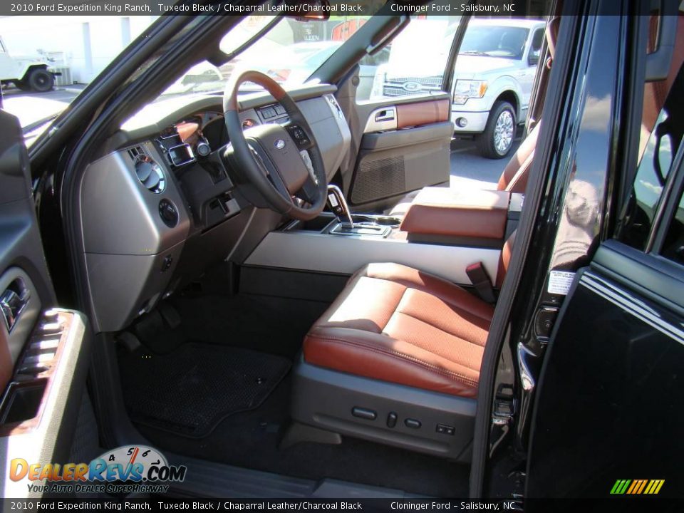 2010 Ford Expedition King Ranch Tuxedo Black / Chaparral Leather/Charcoal Black Photo #8