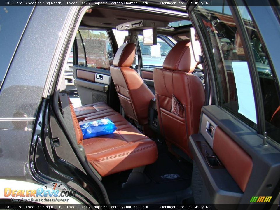 2010 Ford Expedition King Ranch Tuxedo Black / Chaparral Leather/Charcoal Black Photo #14