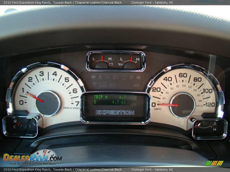 2010 Ford Expedition King Ranch Tuxedo Black / Chaparral Leather/Charcoal Black Photo #26