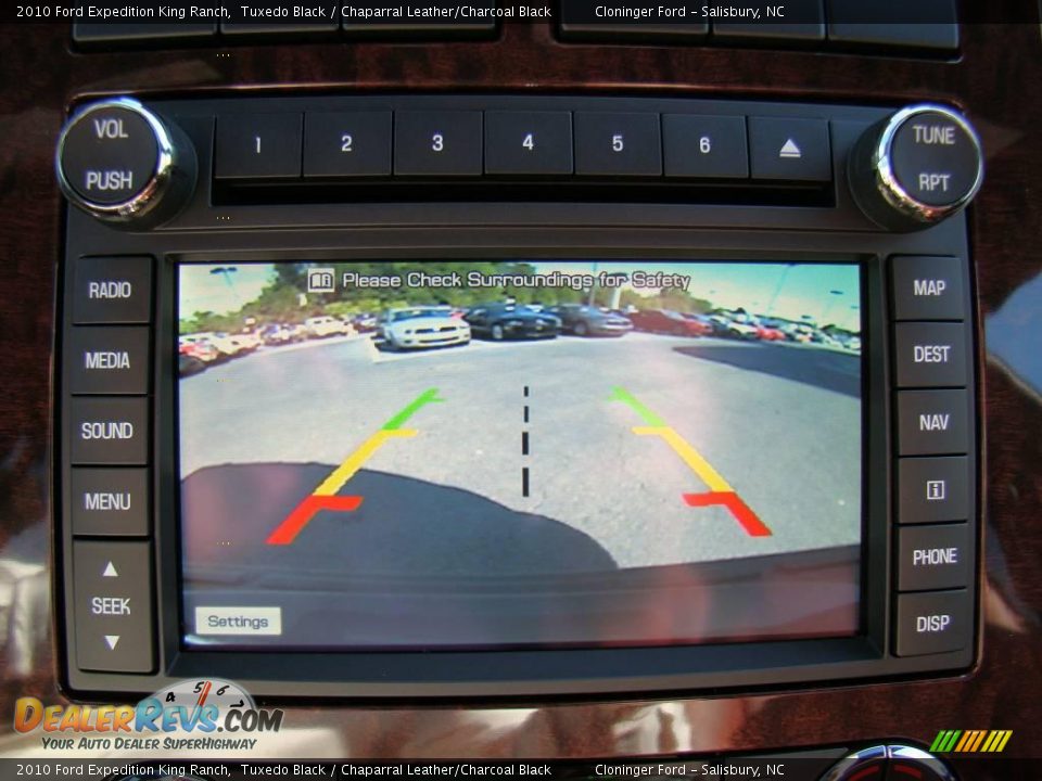 2010 Ford Expedition King Ranch Tuxedo Black / Chaparral Leather/Charcoal Black Photo #29