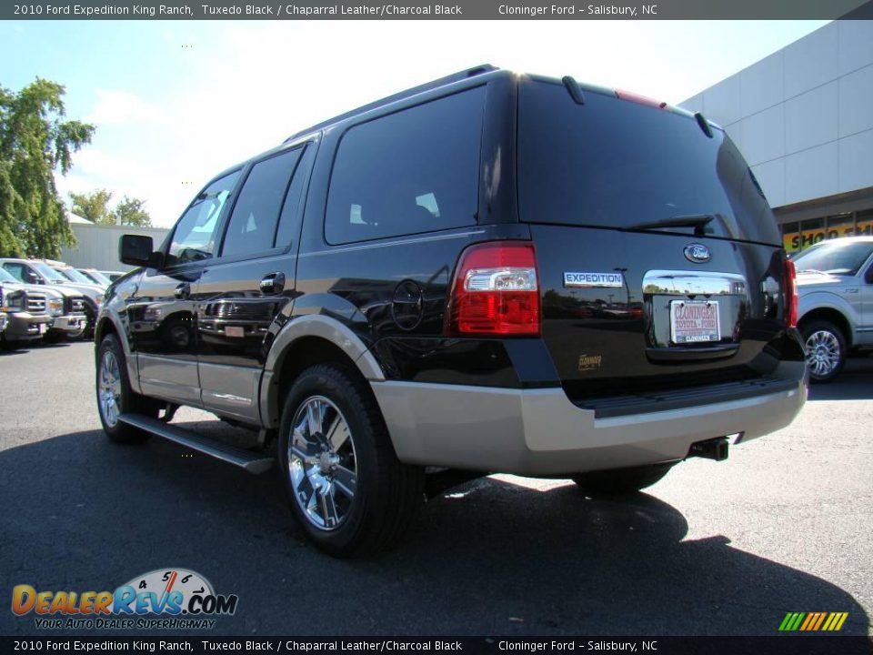 2010 Ford Expedition King Ranch Tuxedo Black / Chaparral Leather/Charcoal Black Photo #36
