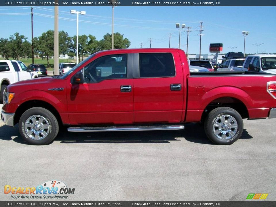2010 Ford F150 XLT SuperCrew Red Candy Metallic / Medium Stone Photo #2