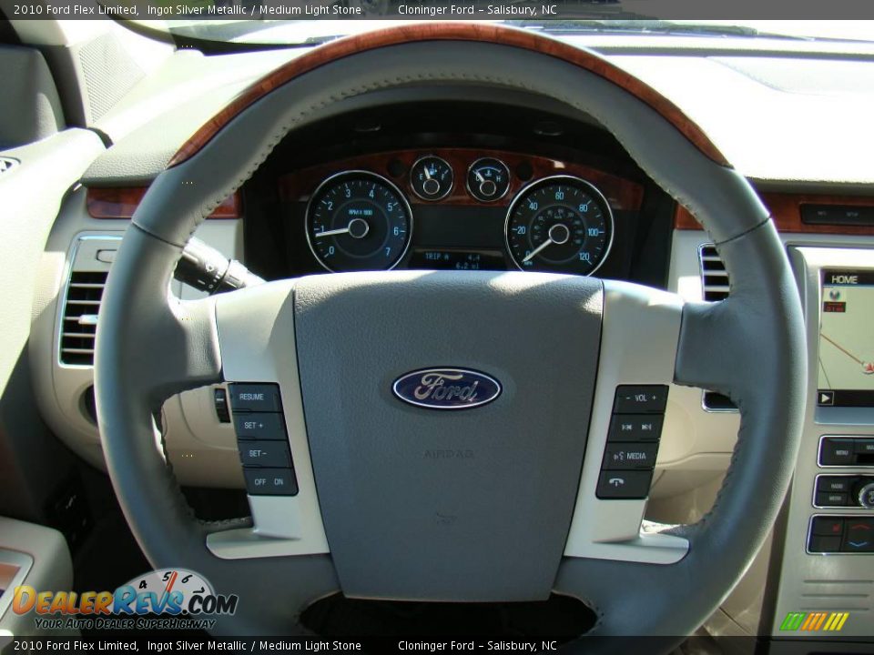 2010 Ford Flex Limited Ingot Silver Metallic / Medium Light Stone Photo #25