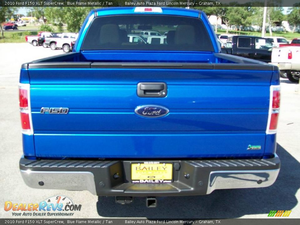 2010 Ford F150 XLT SuperCrew Blue Flame Metallic / Tan Photo #5