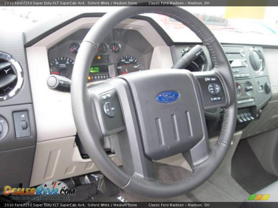 2010 Ford F250 Super Duty XLT SuperCab 4x4 Oxford White / Medium Stone Photo #9