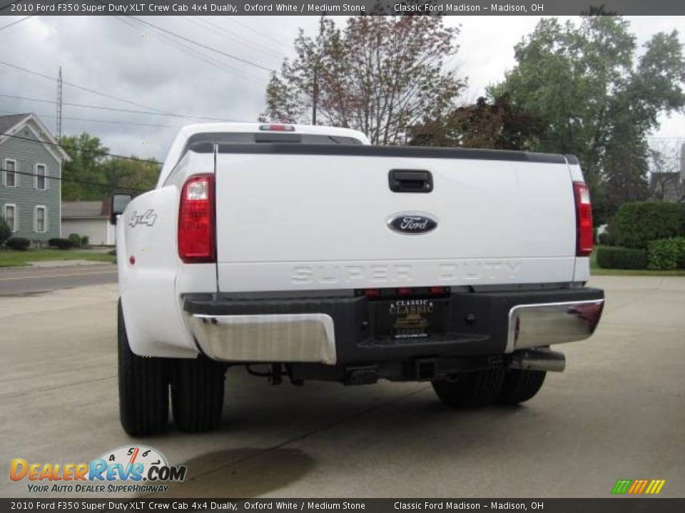 2010 Ford F350 Super Duty XLT Crew Cab 4x4 Dually Oxford White / Medium Stone Photo #5