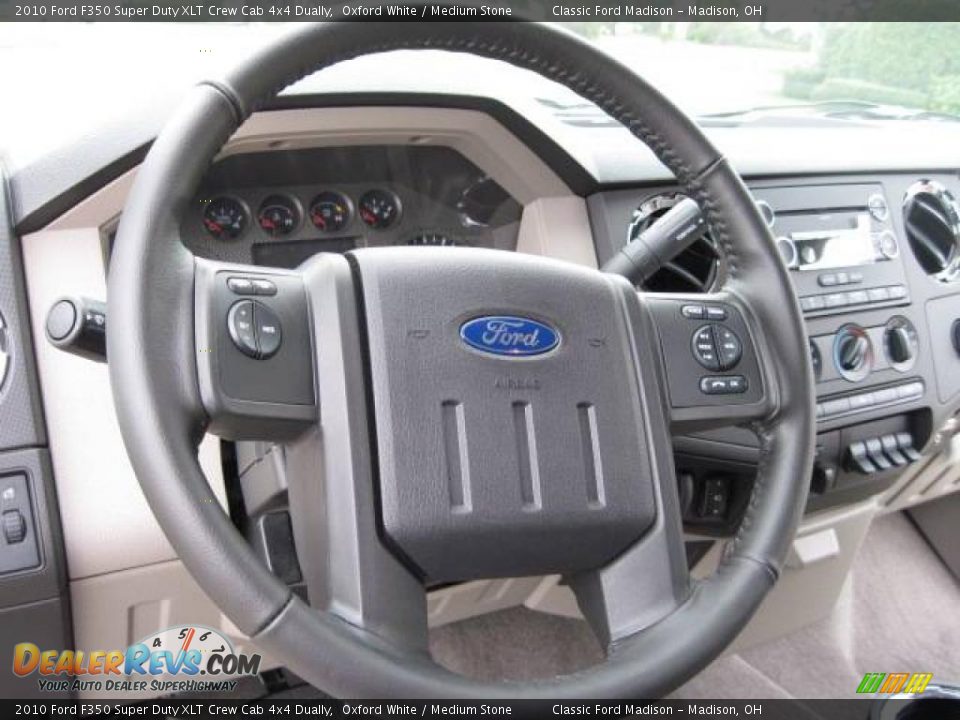 2010 Ford F350 Super Duty XLT Crew Cab 4x4 Dually Oxford White / Medium Stone Photo #10