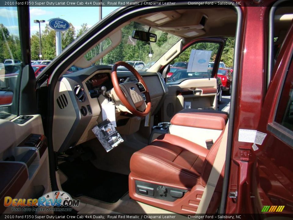 2010 Ford F350 Super Duty Lariat Crew Cab 4x4 Dually Royal Red Metallic / Chaparral Leather Photo #8