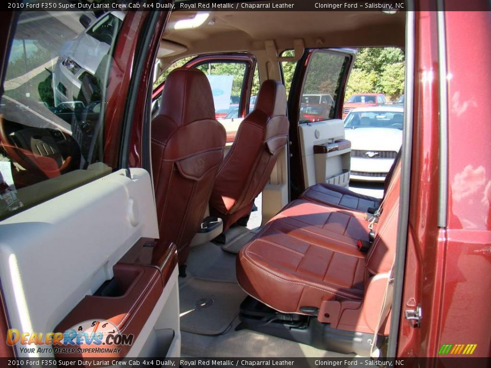 2010 Ford F350 Super Duty Lariat Crew Cab 4x4 Dually Royal Red Metallic / Chaparral Leather Photo #9