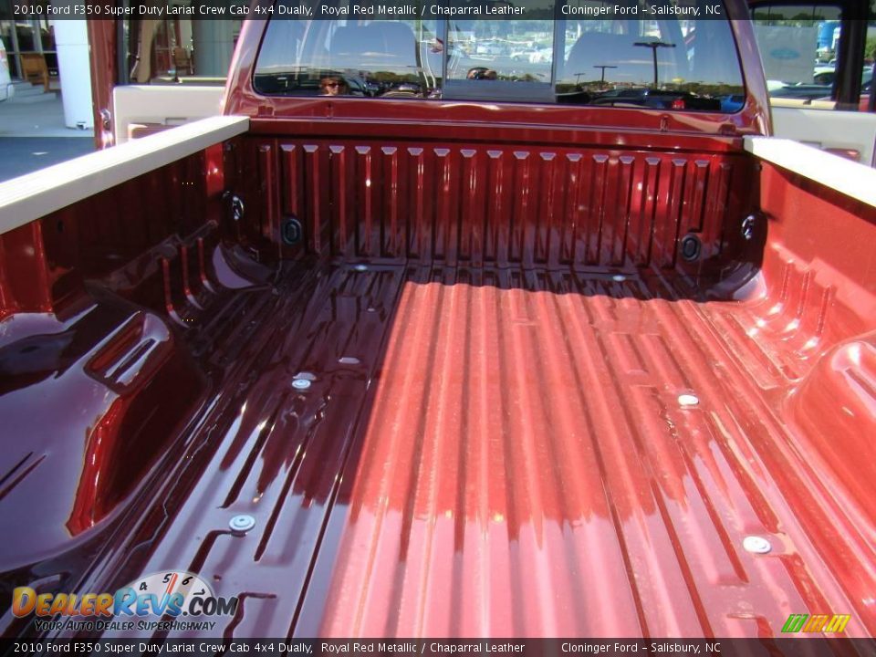 2010 Ford F350 Super Duty Lariat Crew Cab 4x4 Dually Royal Red Metallic / Chaparral Leather Photo #10