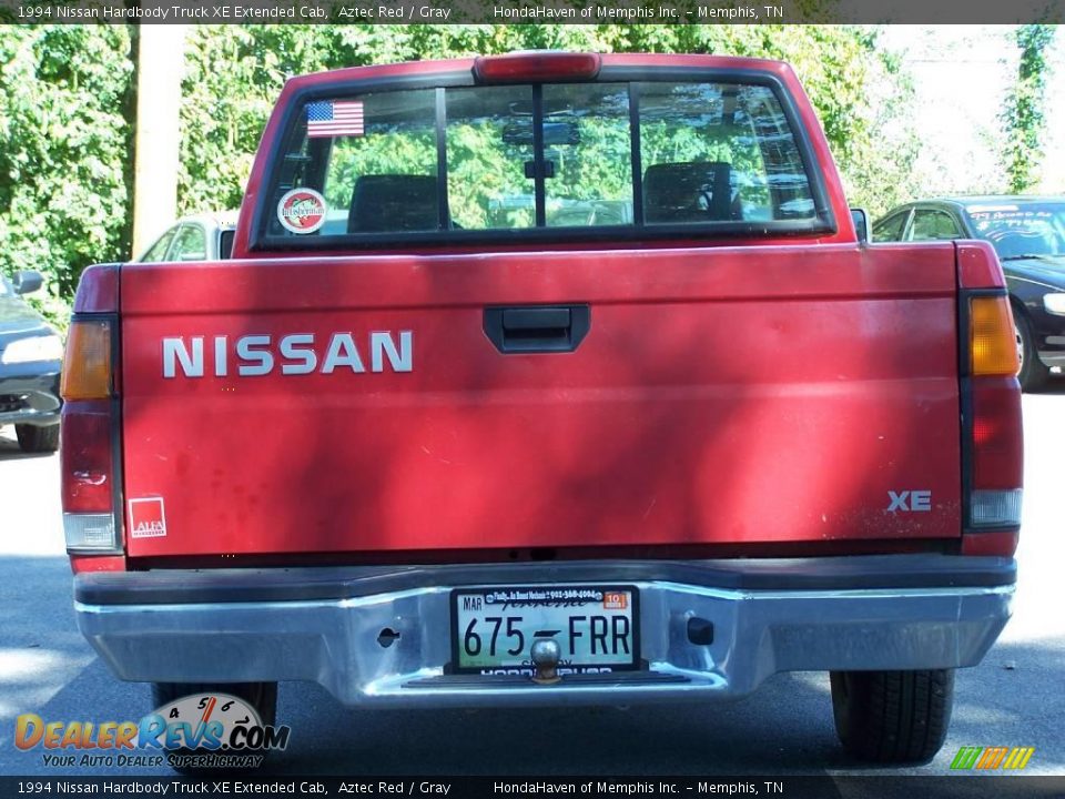 1994 Nissan Hardbody Truck XE Extended Cab Aztec Red / Gray Photo #2