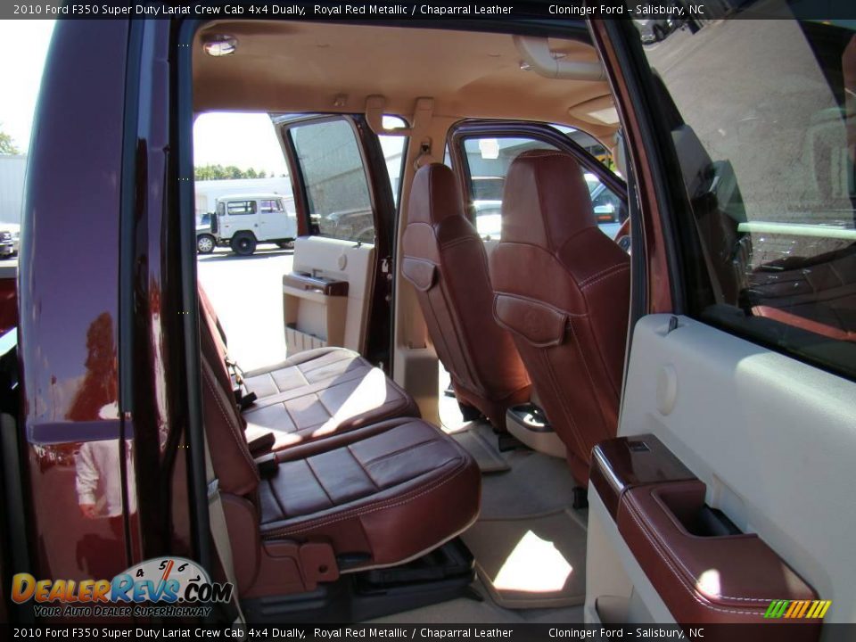 2010 Ford F350 Super Duty Lariat Crew Cab 4x4 Dually Royal Red Metallic / Chaparral Leather Photo #11