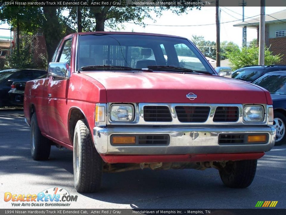 1994 Nissan Hardbody Truck XE Extended Cab Aztec Red / Gray Photo #4
