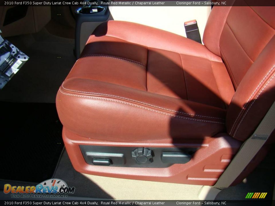 2010 Ford F350 Super Duty Lariat Crew Cab 4x4 Dually Royal Red Metallic / Chaparral Leather Photo #19