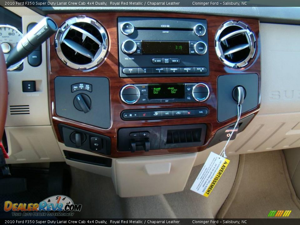 2010 Ford F350 Super Duty Lariat Crew Cab 4x4 Dually Royal Red Metallic / Chaparral Leather Photo #29