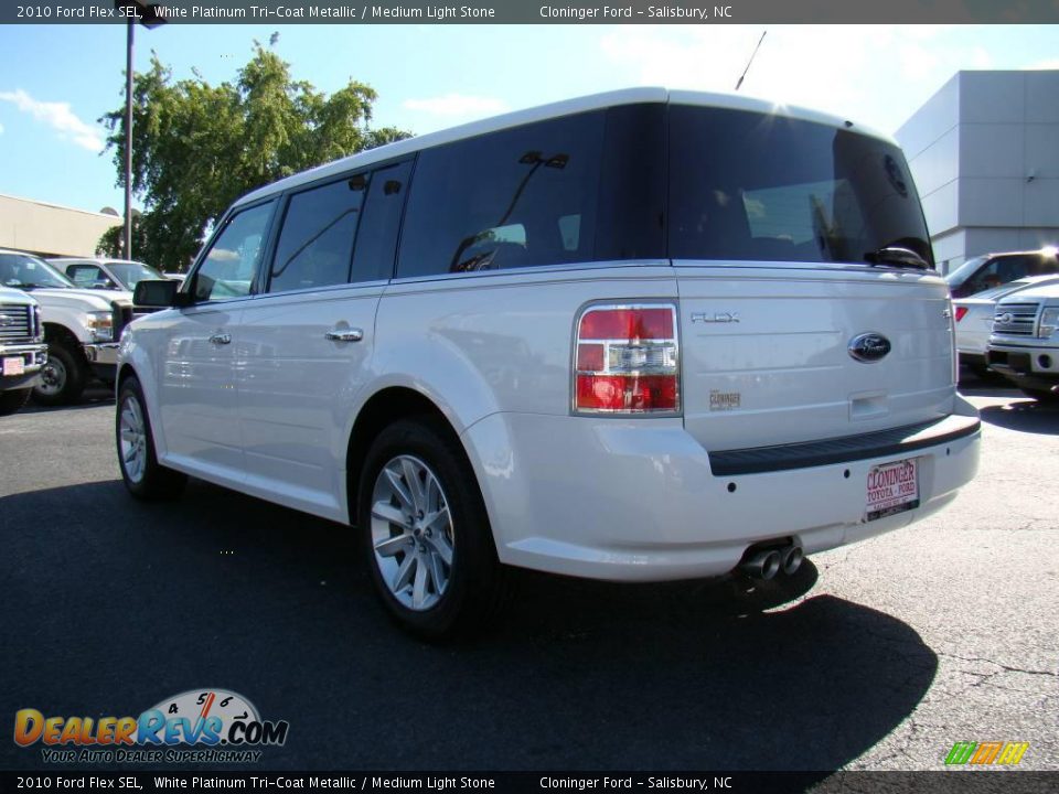 2010 Ford Flex SEL White Platinum Tri-Coat Metallic / Medium Light Stone Photo #34