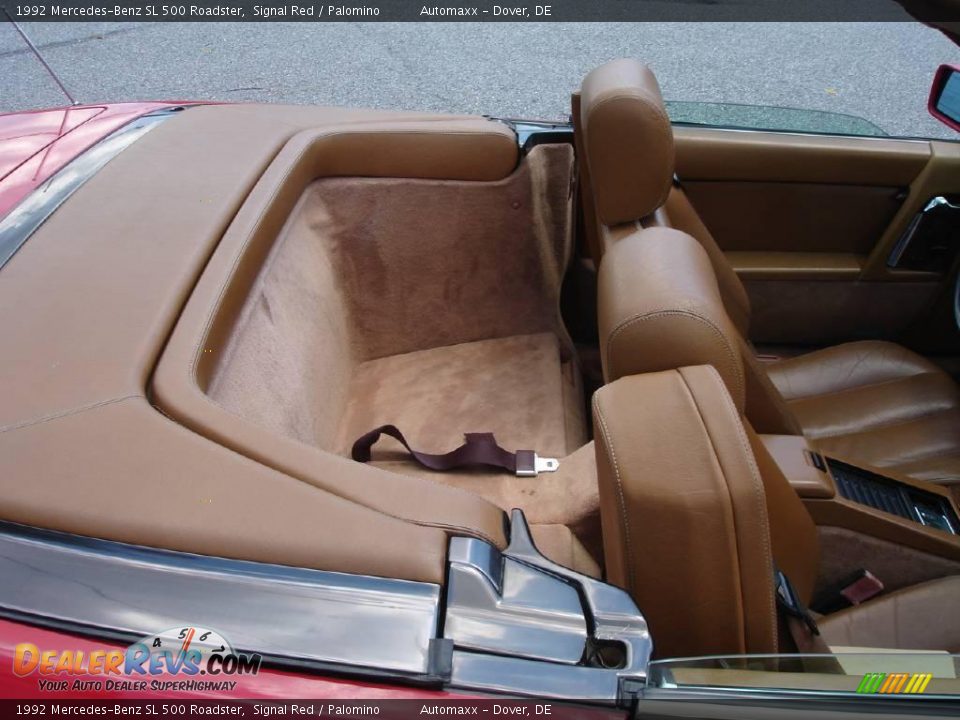 1992 Mercedes-Benz SL 500 Roadster Signal Red / Palomino Photo #4
