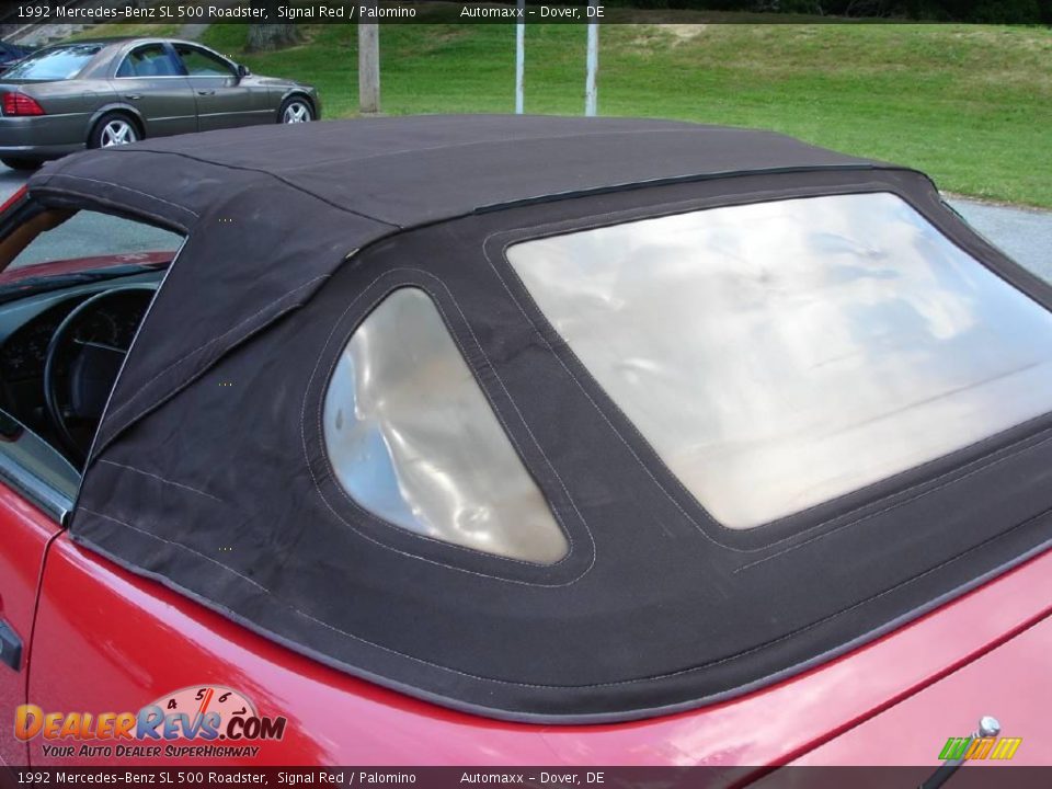 1992 Mercedes-Benz SL 500 Roadster Signal Red / Palomino Photo #6