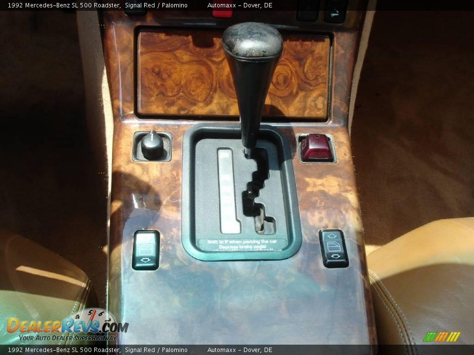 1992 Mercedes-Benz SL 500 Roadster Signal Red / Palomino Photo #30