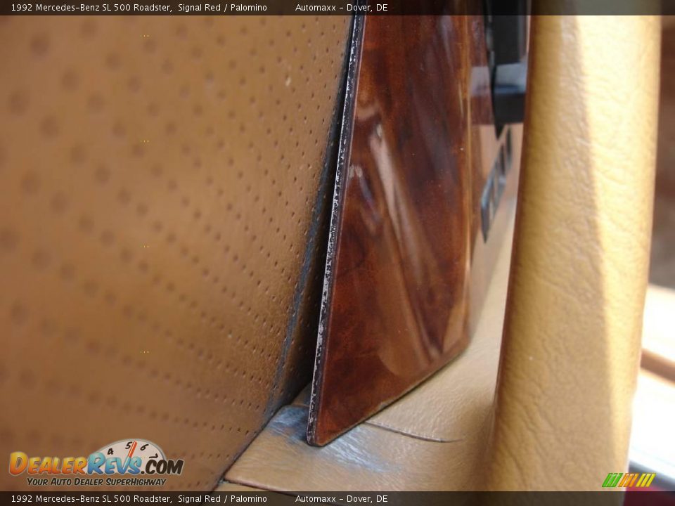 1992 Mercedes-Benz SL 500 Roadster Signal Red / Palomino Photo #34