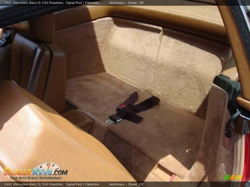 1992 Mercedes-Benz SL 500 Roadster Signal Red / Palomino Photo #35