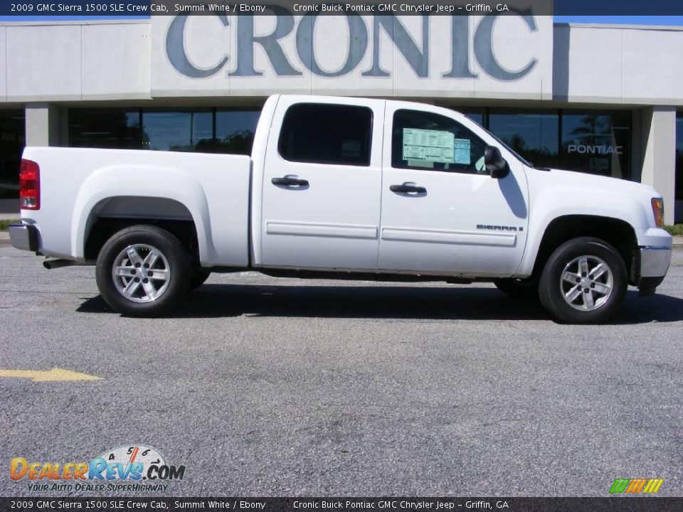 2009 GMC Sierra 1500 SLE Crew Cab Summit White / Ebony Photo #1