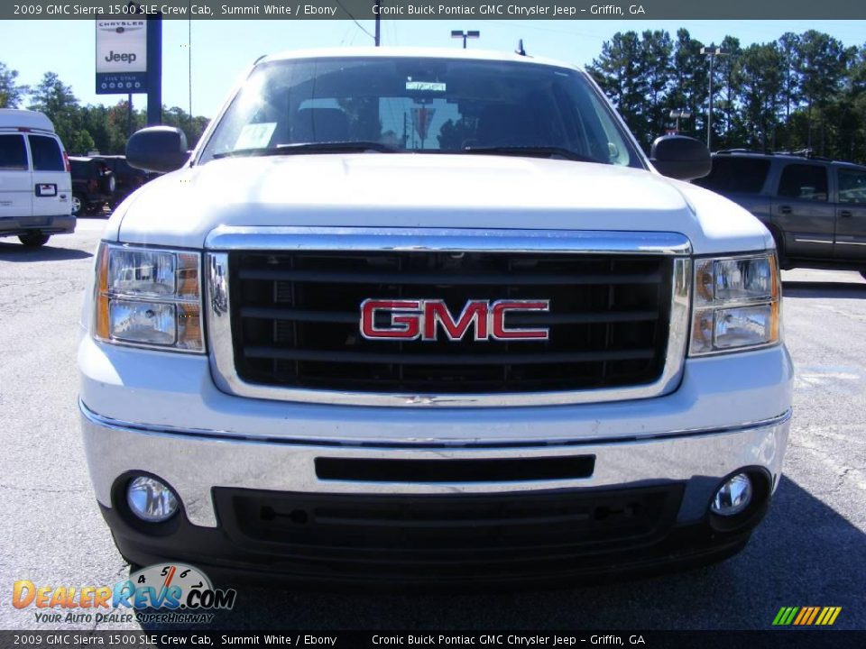 2009 GMC Sierra 1500 SLE Crew Cab Summit White / Ebony Photo #3