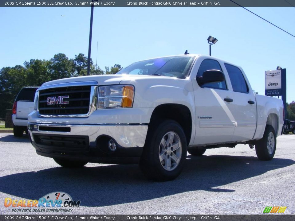 2009 GMC Sierra 1500 SLE Crew Cab Summit White / Ebony Photo #4