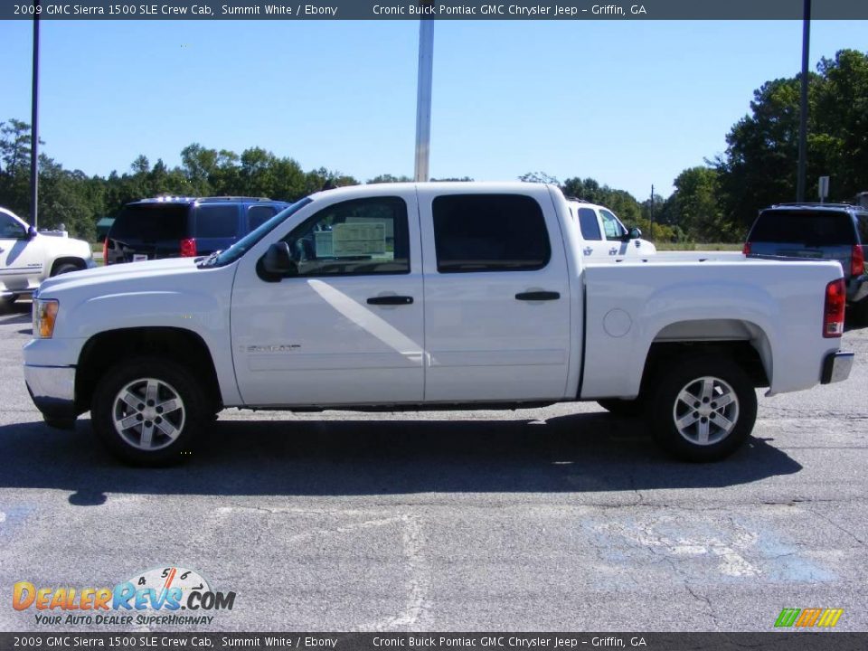 2009 GMC Sierra 1500 SLE Crew Cab Summit White / Ebony Photo #5